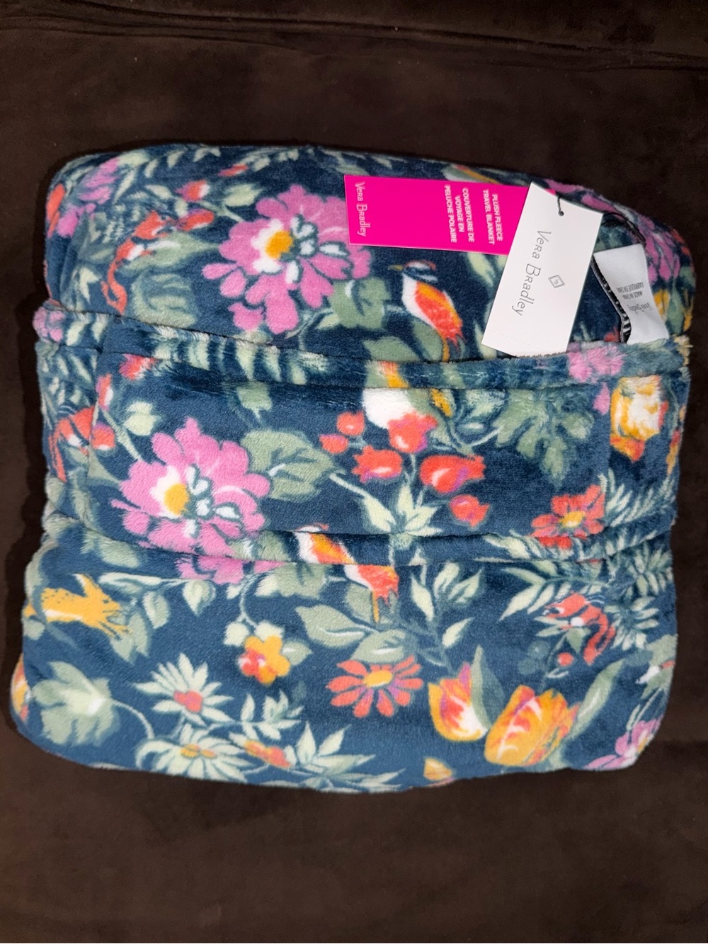 NWT NIB Vera Bradley Plush Fleece Travel Blanket – Fresh-Cut Floral Critters